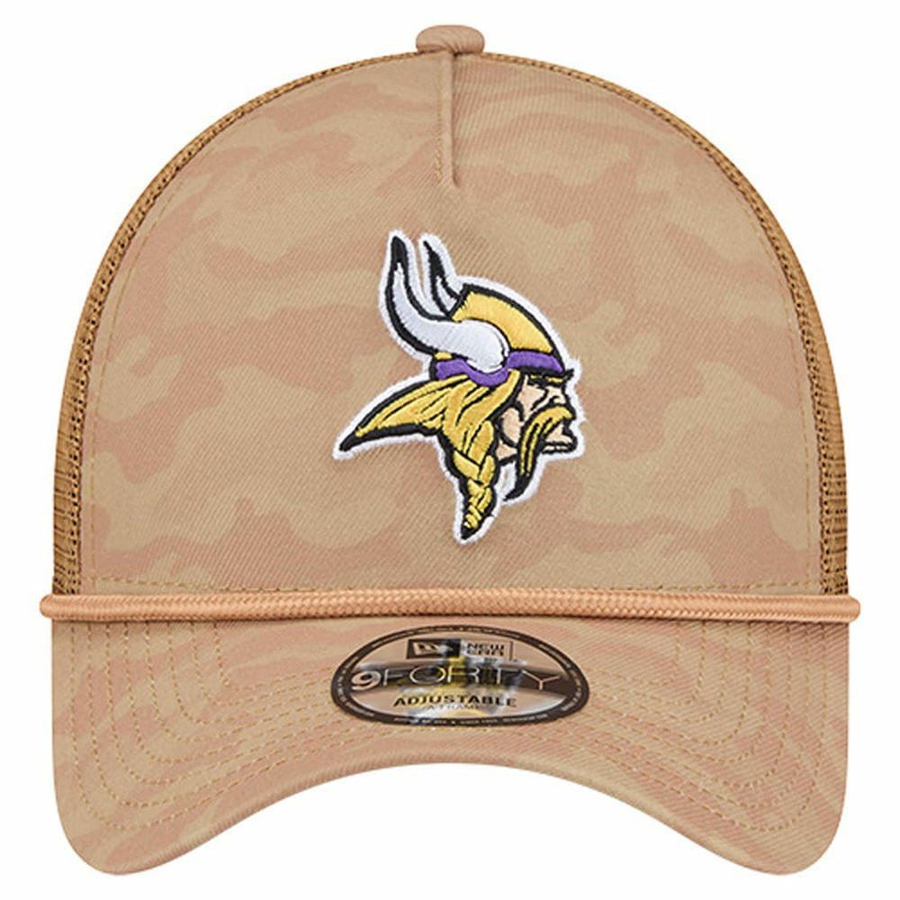 Minnesota Vikings New Era Wheat Camo 9FORTY Adjustable Hat Tan - NFL
