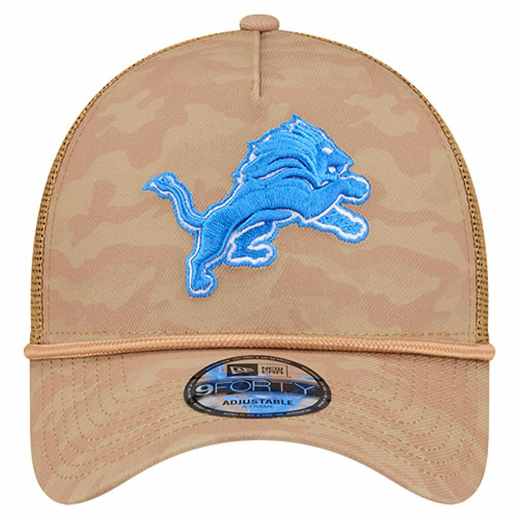 Detroit Lions New Era Wheat Camo 9FORTY Adjustable Hat Tan - NFL