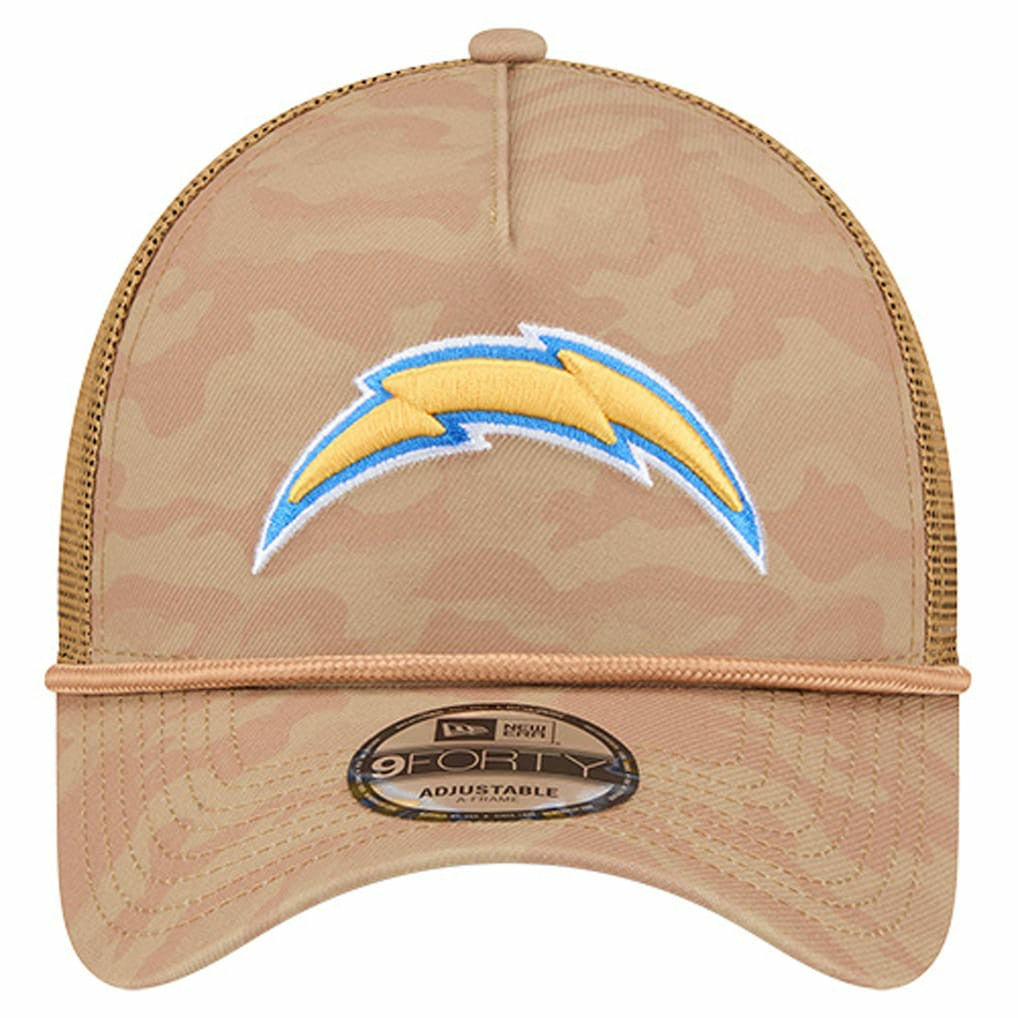Los Angeles Chargers New Era Wheat Camo 9FORTY Adjustable Hat Tan - NFL