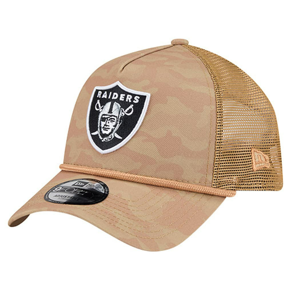 Las Vegas Raiders New Era Wheat Camo 9FORTY Adjustable Hat Tan - NFL