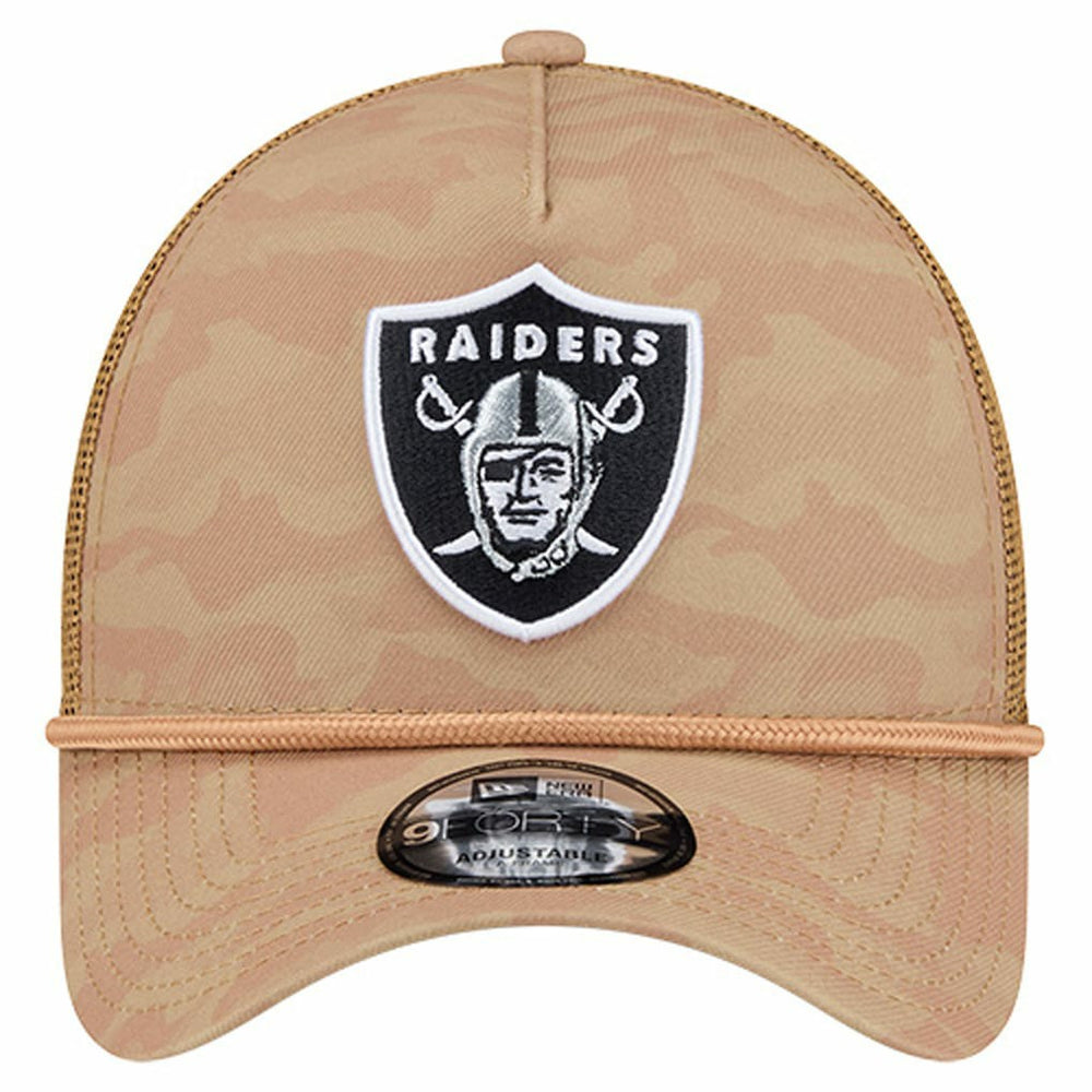 Las Vegas Raiders New Era Wheat Camo 9FORTY Adjustable Hat Tan - NFL