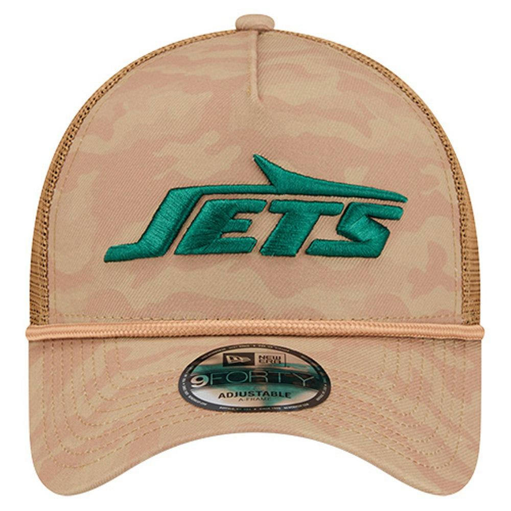 New York Jets New Era Wheat Camo 9FORTY Adjustable Hat Tan - NFL