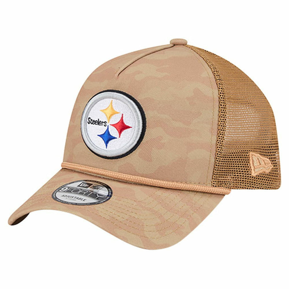 Pittsburgh Steelers New Era Wheat Camo 9FORTY Adjustable Hat Tan - NFL