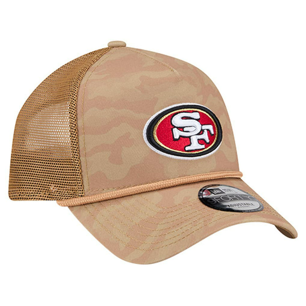 San Francisco 49ers New Era Wheat Camo 9FORTY Adjustable Hat Tan - NFL