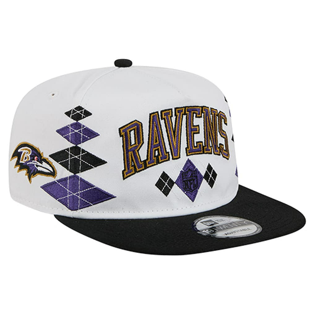 Baltimore Ravens New Era Argyle 19TWENTY Adjustable Hat White - NFL