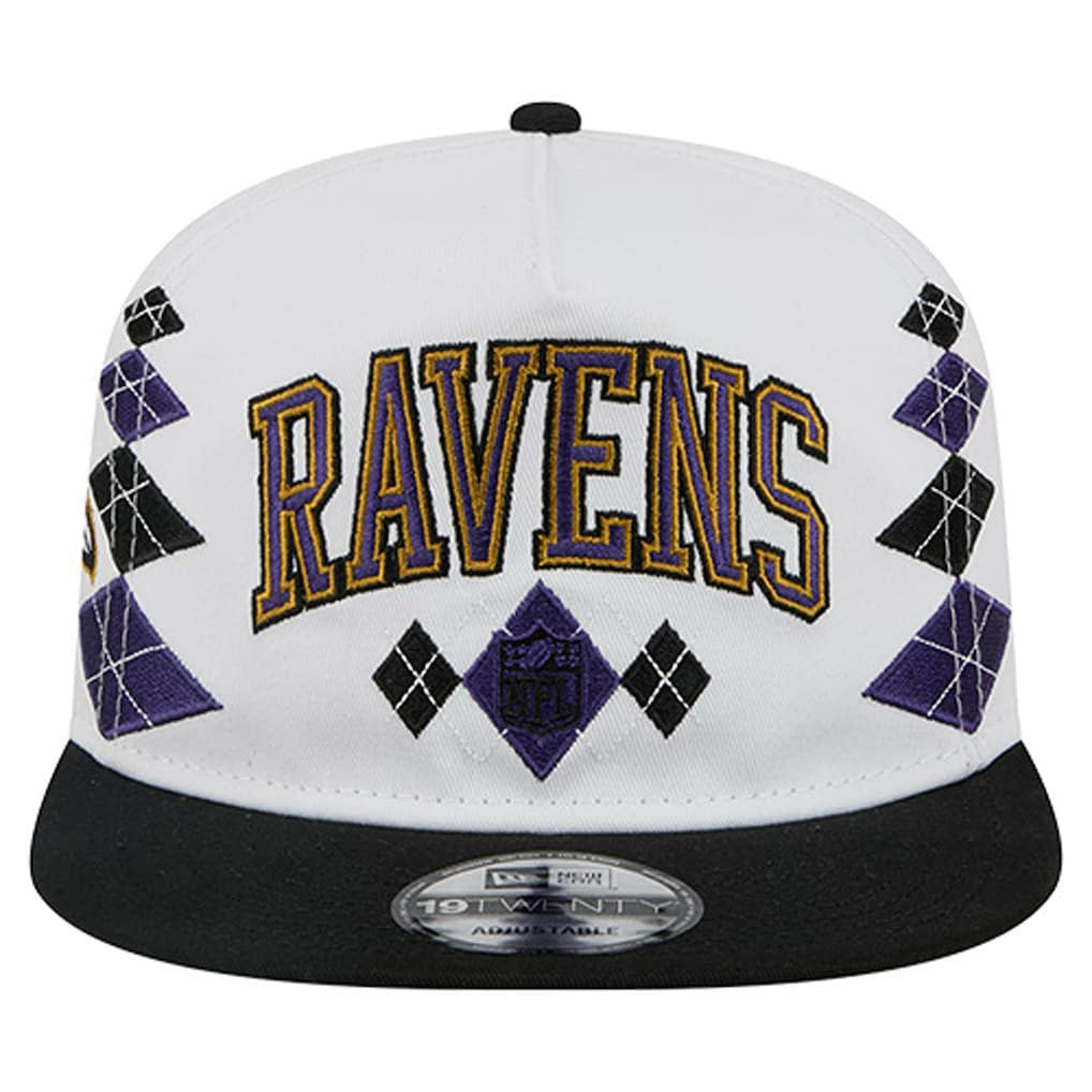 Baltimore Ravens New Era Argyle 19TWENTY Adjustable Hat White - NFL
