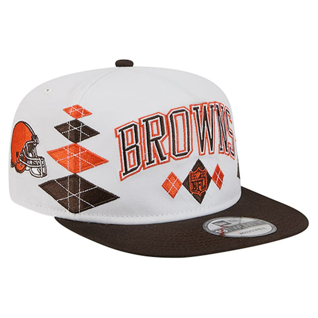 Cleveland Browns New Era Argyle 19TWENTY Adjustable Hat White - NFL