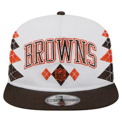 Cleveland Browns New Era Argyle 19TWENTY Adjustable Hat White - NFL