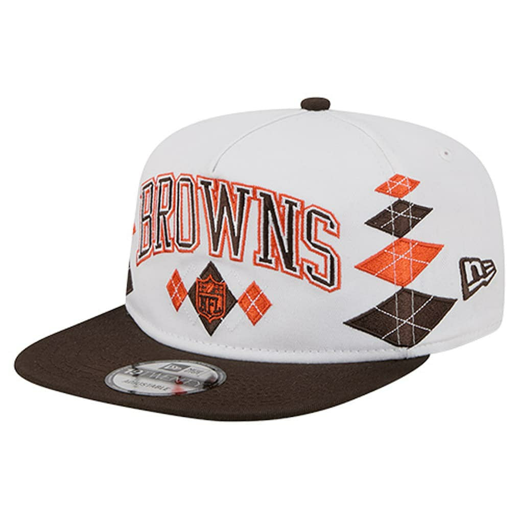 Cleveland Browns New Era Argyle 19TWENTY Adjustable Hat White - NFL