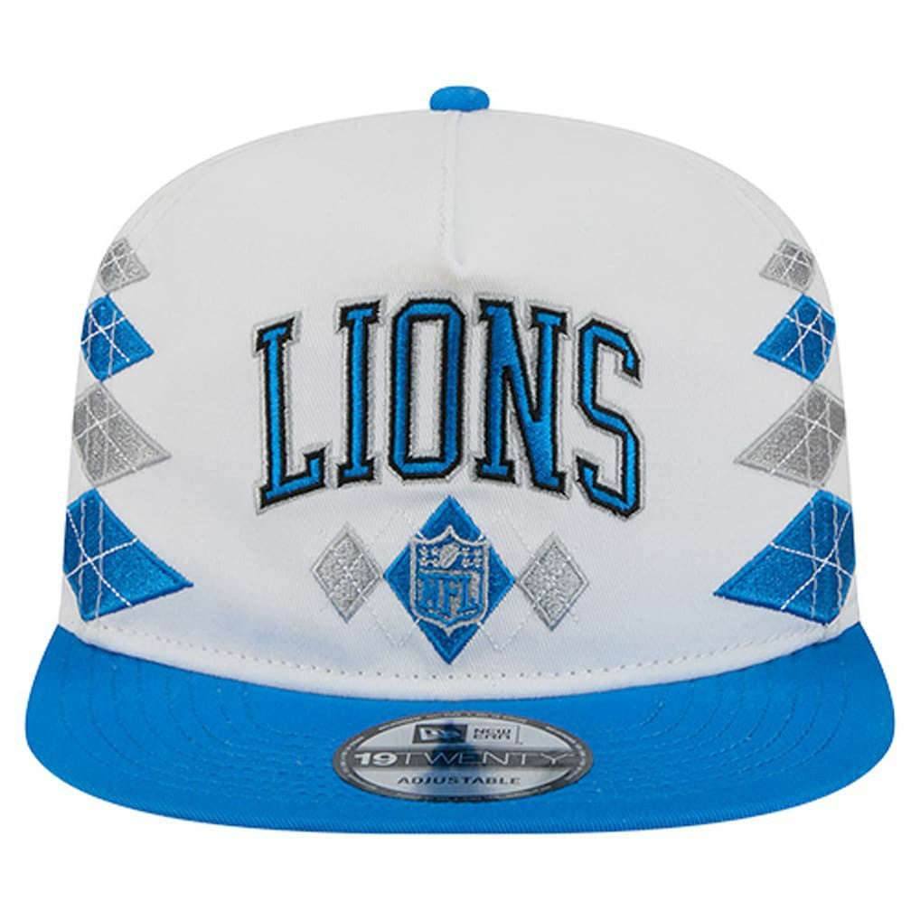 Detroit Lions New Era Argyle 19TWENTY Adjustable Hat White - NFL