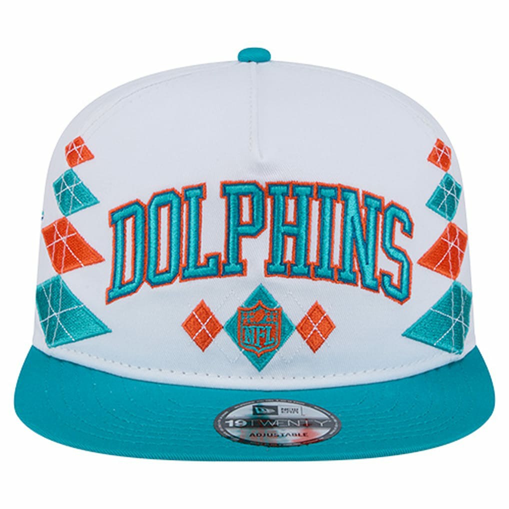 Miami Dolphins New Era Argyle 19TWENTY Adjustable Hat White - NFL