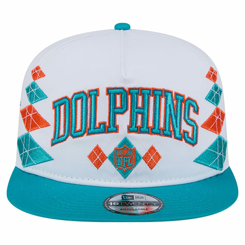 Miami Dolphins New Era Argyle 19TWENTY Adjustable Hat White - NFL