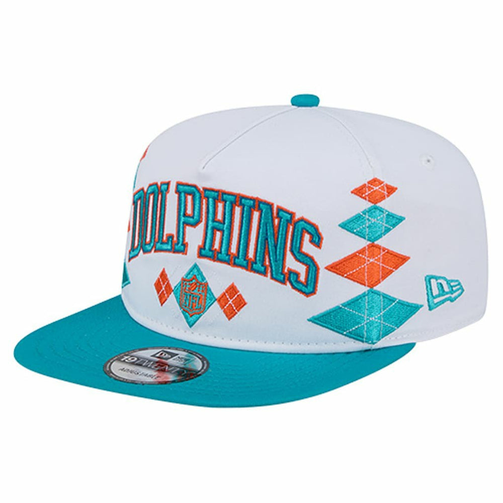 Miami Dolphins New Era Argyle 19TWENTY Adjustable Hat White - NFL
