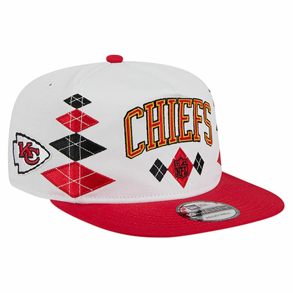 Kansas City Chiefs New Era Argyle 19TWENTY Adjustable Hat White - NFL