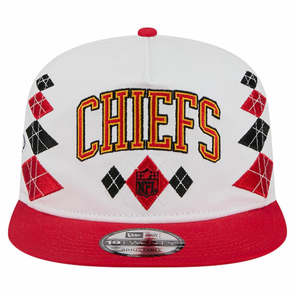 Kansas City Chiefs New Era Argyle 19TWENTY Adjustable Hat White - NFL