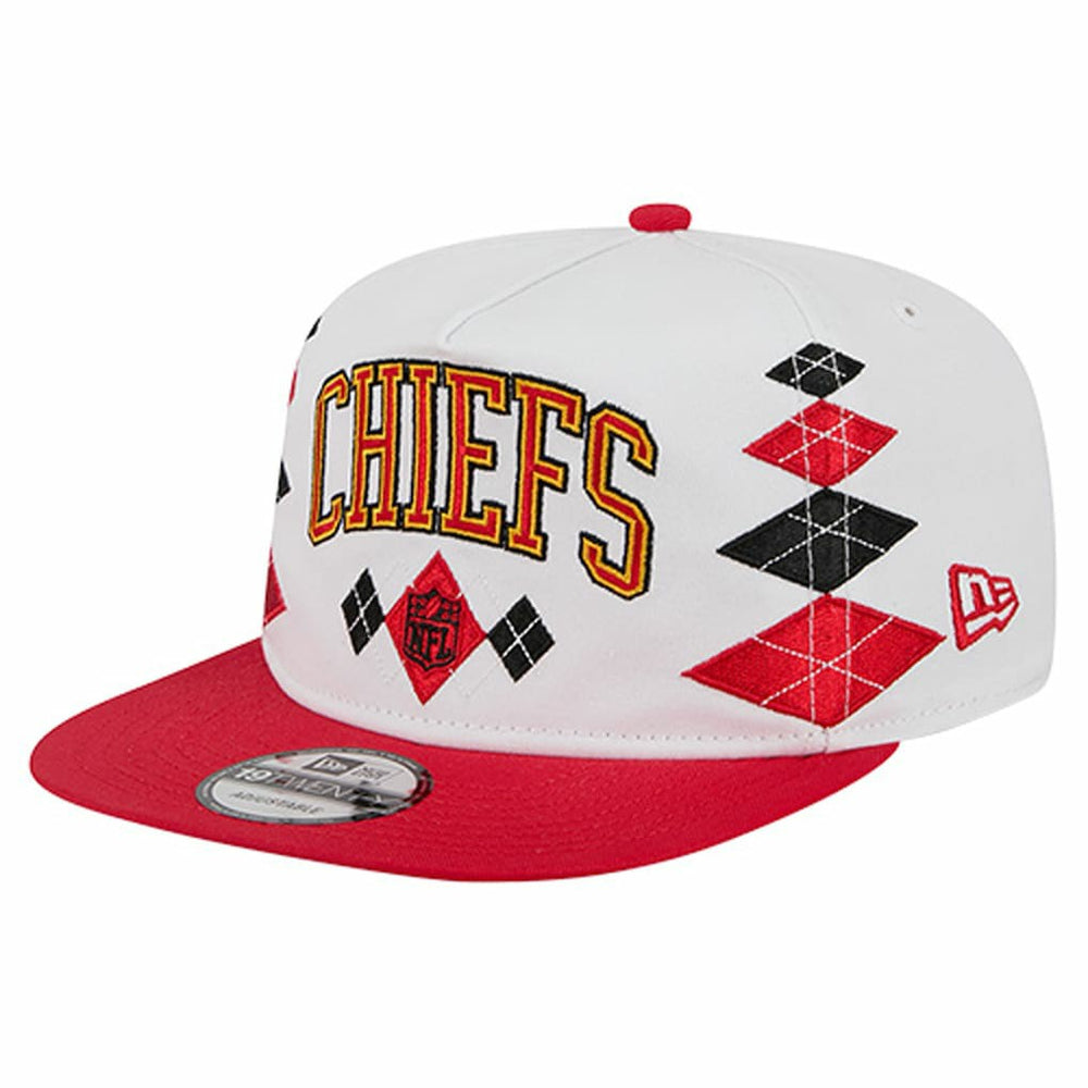 Kansas City Chiefs New Era Argyle 19TWENTY Adjustable Hat White - NFL