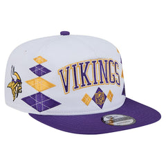 Minnesota Vikings New Era Argyle 19TWENTY Adjustable Hat White - NFL