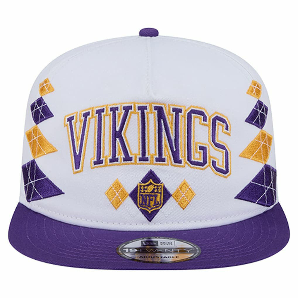 Minnesota Vikings New Era Argyle 19TWENTY Adjustable Hat White - NFL
