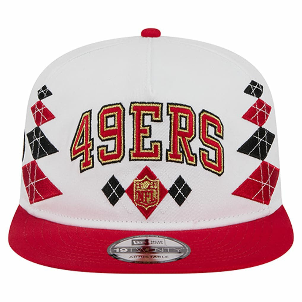 San Francisco 49ers New Era Argyle 19TWENTY Adjustable Hat White - NFL
