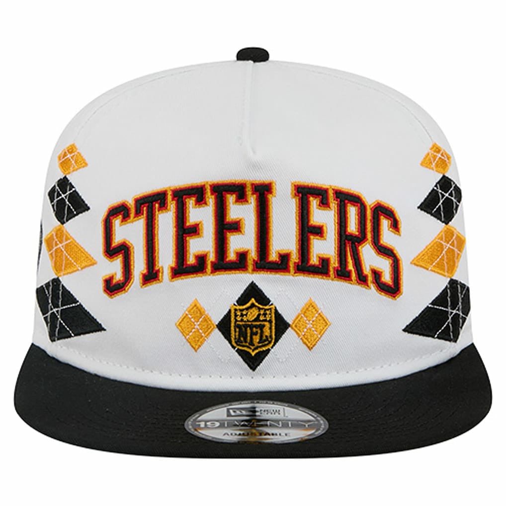 Pittsburgh Steelers New Era Argyle 19TWENTY Adjustable Hat White - NFL