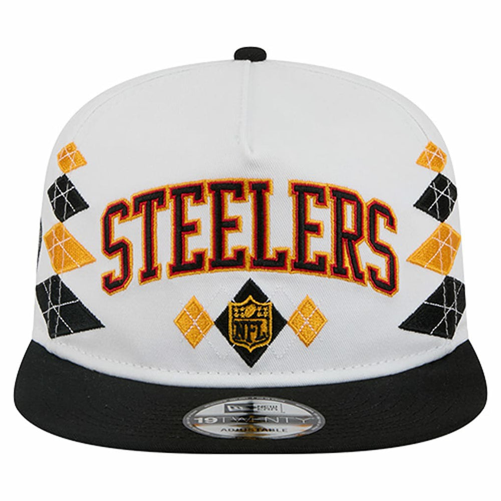 Pittsburgh Steelers New Era Argyle 19TWENTY Adjustable Hat White - NFL