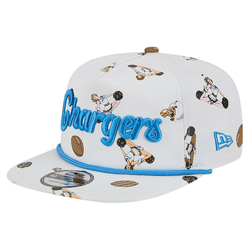 Los Angeles Chargers New Era Team Cheer 19TWENTY Snapback Hat White - NFL