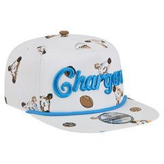 Los Angeles Chargers New Era Team Cheer 19TWENTY Snapback Hat White - NFL