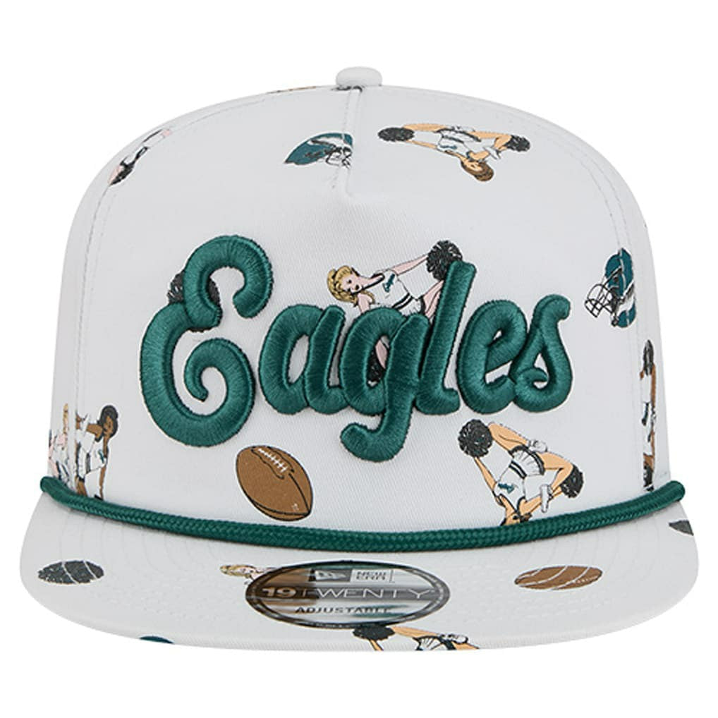Philadelphia Eagles New Era Team Cheer 19TWENTY Snapback Hat White - NFL