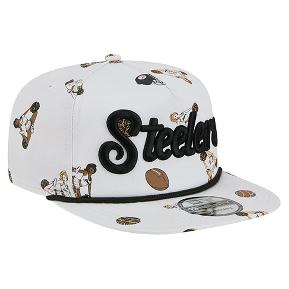 Pittsburgh Steelers New Era Team Cheer 19TWENTY Snapback Hat White - NFL
