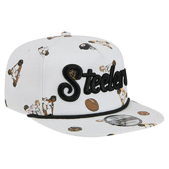 Pittsburgh Steelers New Era Team Cheer 19TWENTY Snapback Hat White - NFL
