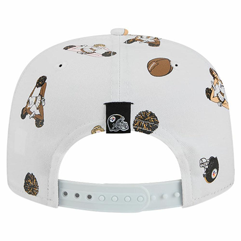 Pittsburgh Steelers New Era Team Cheer 19TWENTY Snapback Hat White - NFL