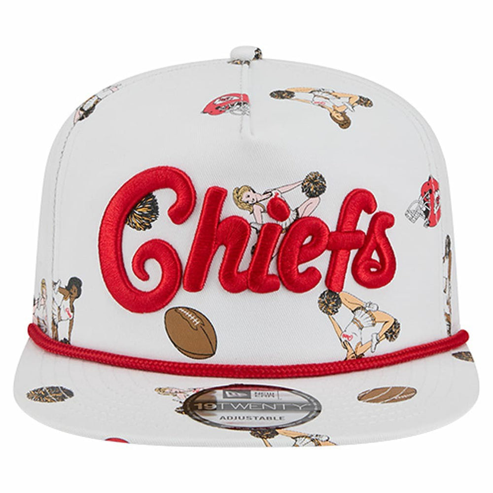 Kansas City Chiefs New Era Team Cheer 19TWENTY Snapback Hat White - NFL
