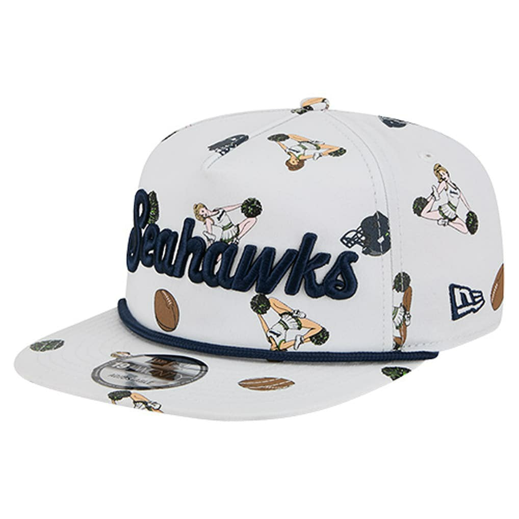 Seattle Seahawks New Era Team Cheer 19TWENTY Snapback Hat White - NFL