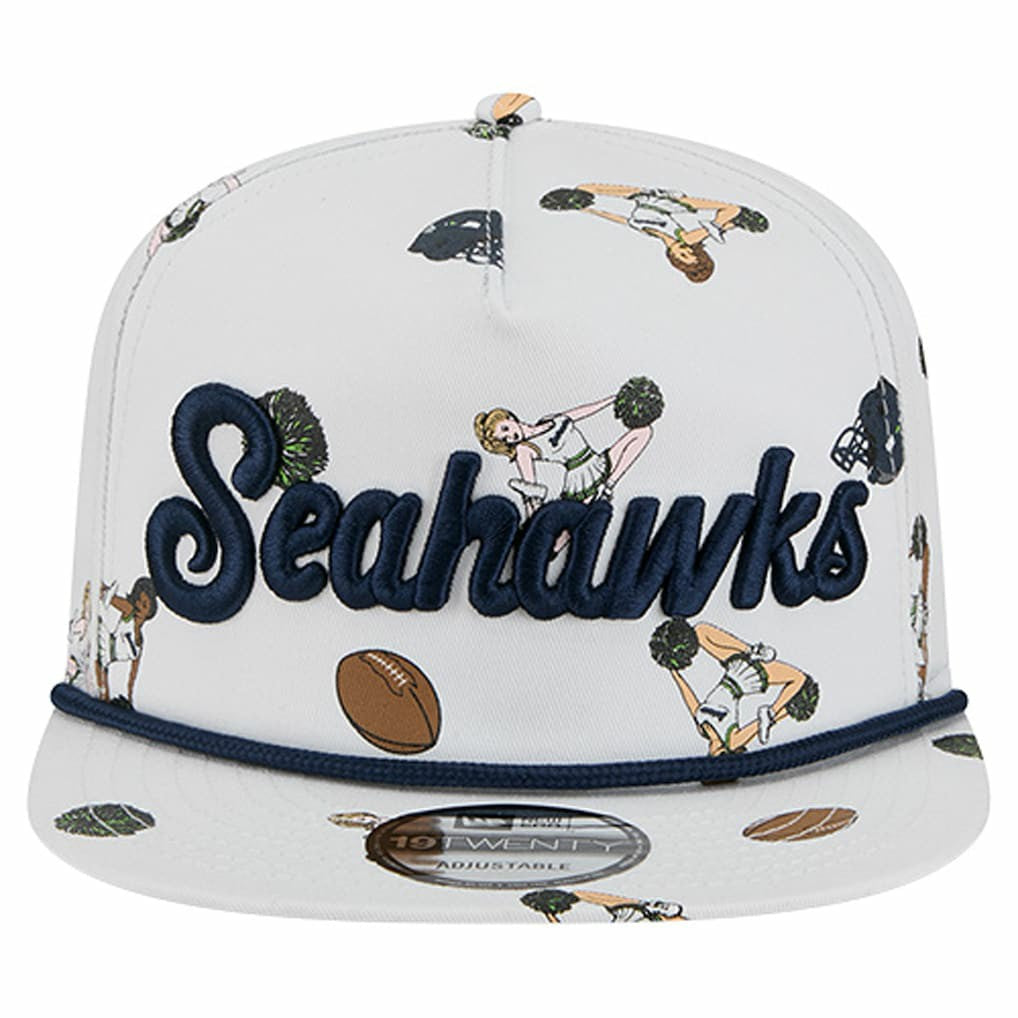 Seattle Seahawks New Era Team Cheer 19TWENTY Snapback Hat White - NFL