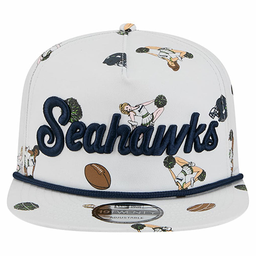 Seattle Seahawks New Era Team Cheer 19TWENTY Snapback Hat White - NFL