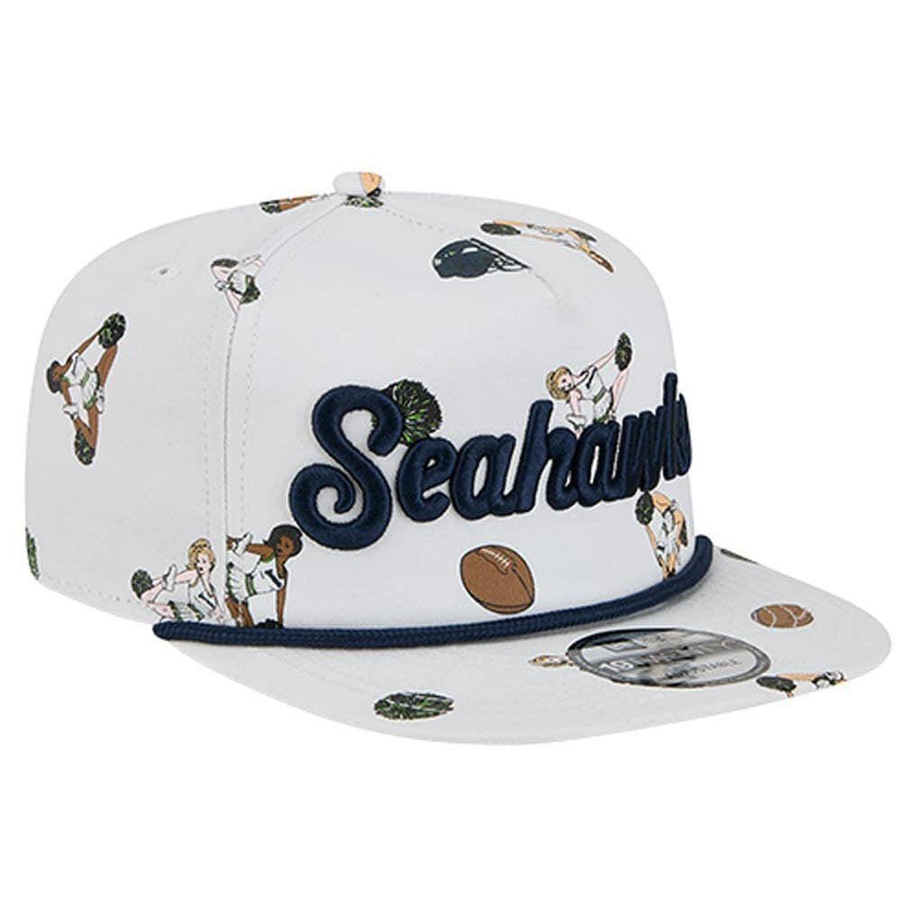 Seattle Seahawks New Era Team Cheer 19TWENTY Snapback Hat White - NFL