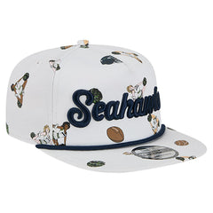 Seattle Seahawks New Era Team Cheer 19TWENTY Snapback Hat White - NFL