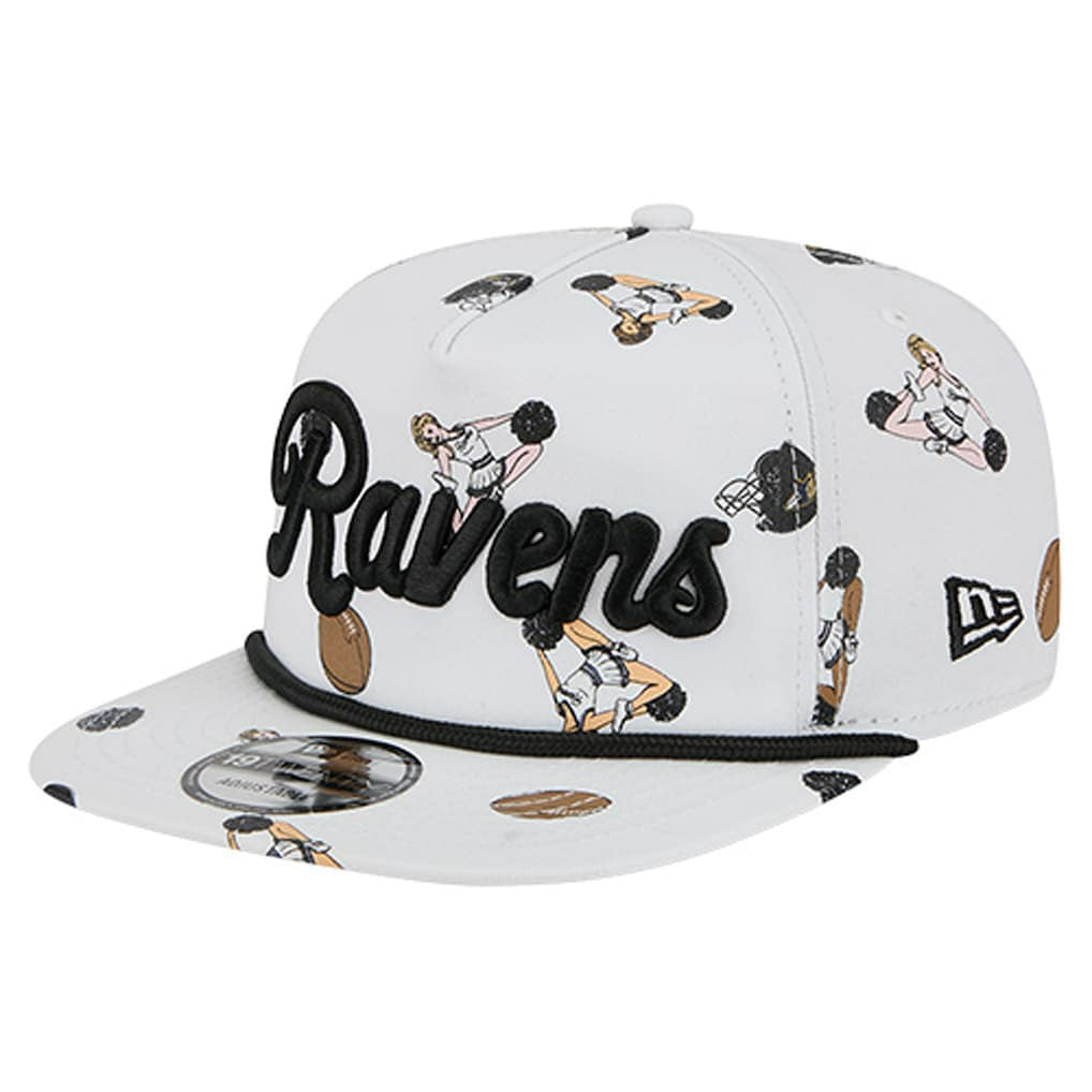Baltimore Ravens New Era Team Cheer 19TWENTY Snapback Hat White - NFL