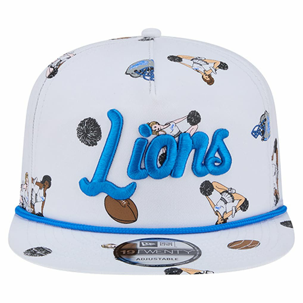 Detroit Lions New Era Team Cheer 19TWENTY Snapback Hat White - NFL