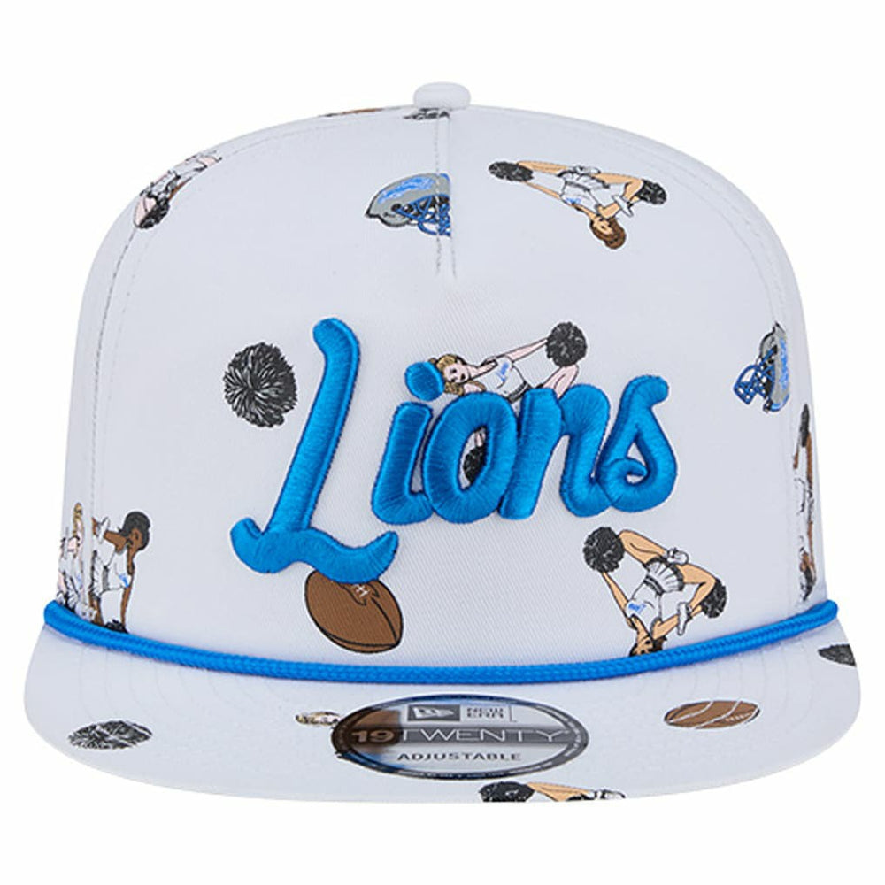 Detroit Lions New Era Team Cheer 19TWENTY Snapback Hat White - NFL