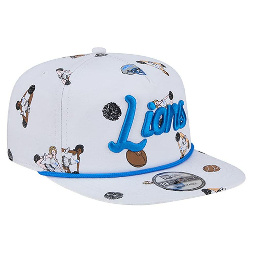 Detroit Lions New Era Team Cheer 19TWENTY Snapback Hat White - NFL