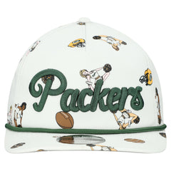 Green Bay Packers New Era Team Cheer 19TWENTY Snapback Hat White - NFL