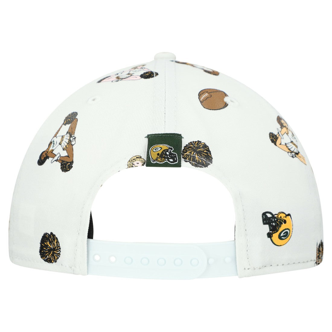 Green Bay Packers New Era Team Cheer 19TWENTY Snapback Hat White - NFL