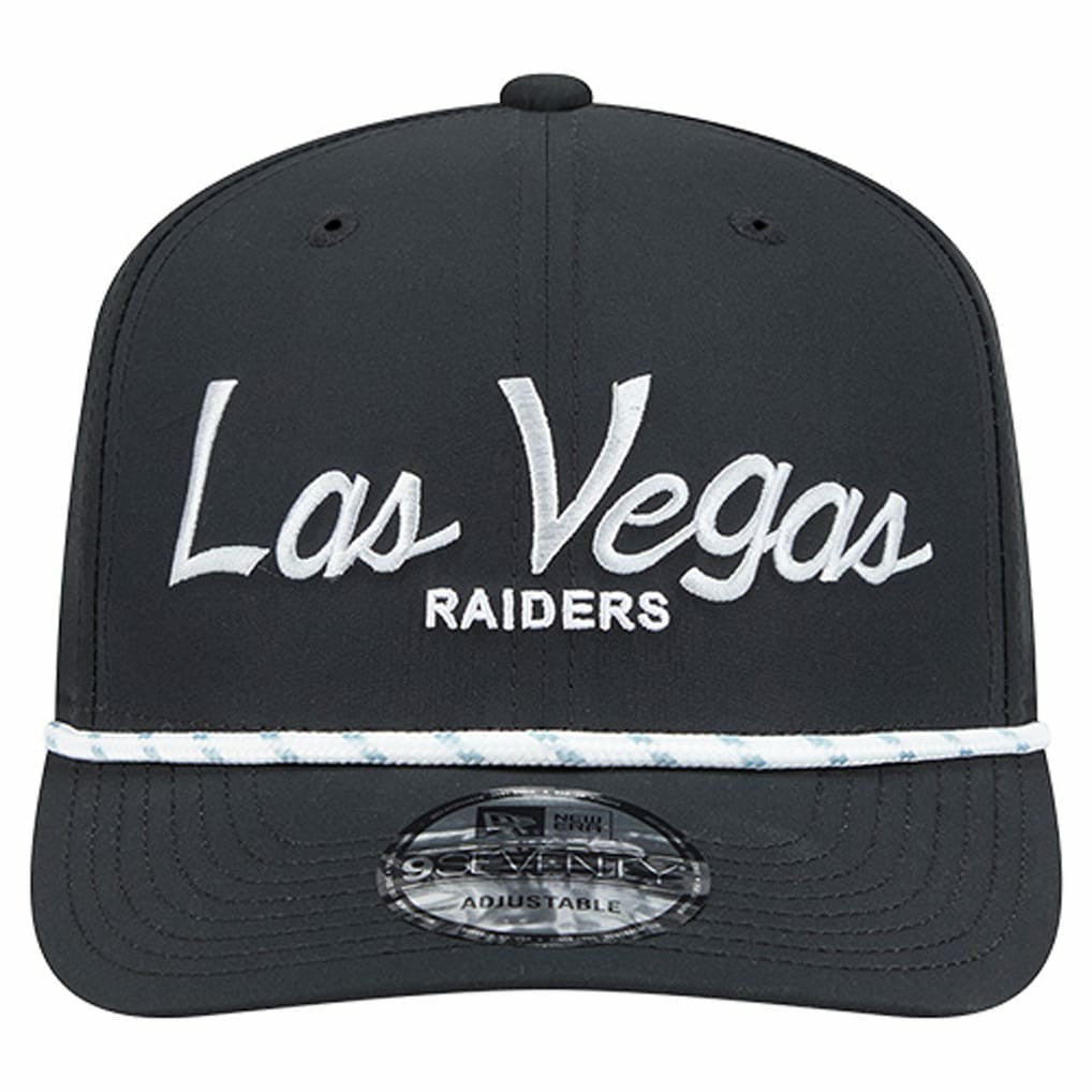 Las Vegas Raiders New Era Script 9SEVENTY Adjustable Hat Black - NFL