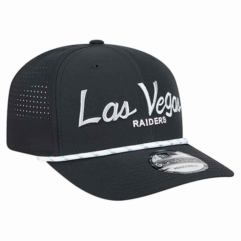 Las Vegas Raiders New Era Script 9SEVENTY Adjustable Hat Black - NFL