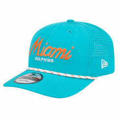 Miami Dolphins New Era Script 9SEVENTY Adjustable Hat Aqua - NFL