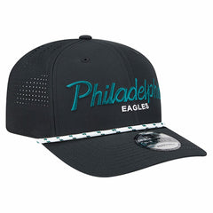 Philadelphia Eagles New Era Script 9SEVENTY Adjustable Hat Black - NFL