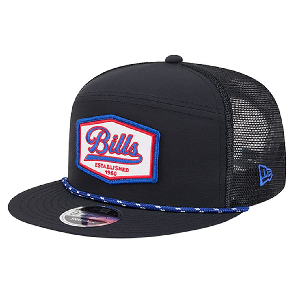 Buffalo Bills New Era Ripstop Patch 9FIFTY Split Panel Snapback Hat Black - NFL