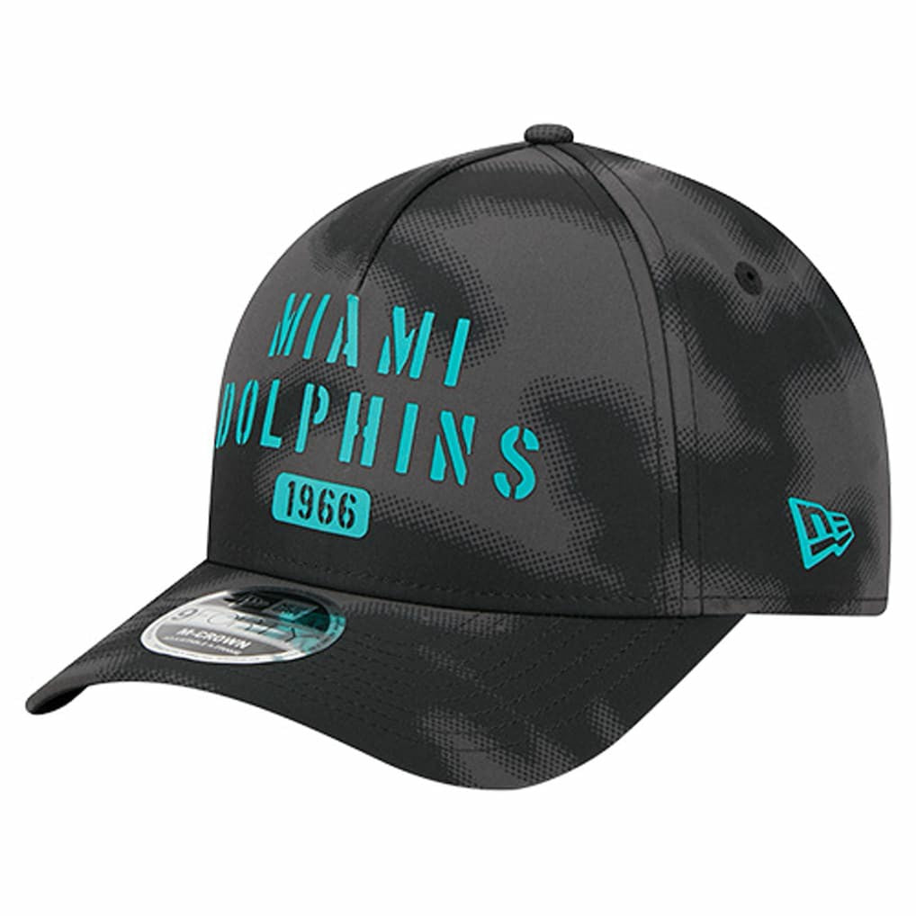 Miami Dolphins New Era Halftone Camo 9FORTY Hat Gray - NFL