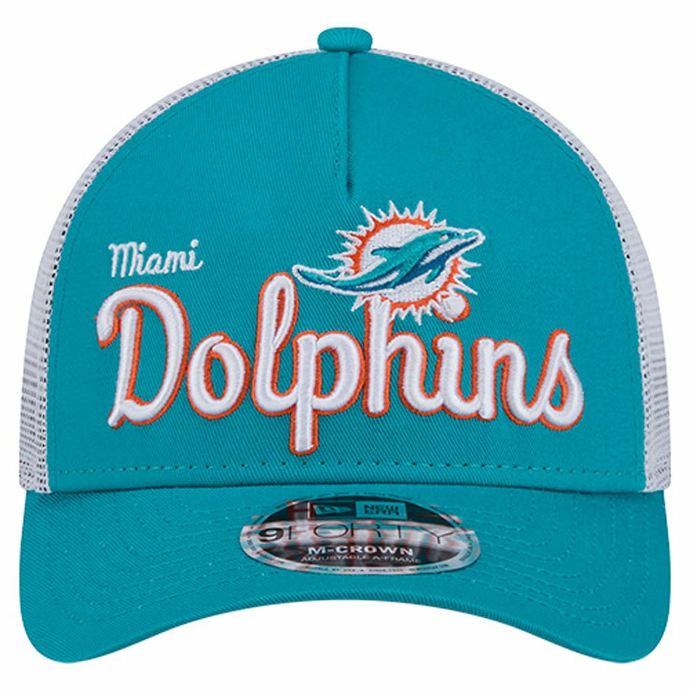 Miami Dolphins New Era Side Lines 9FORTY Adjustable Hat Aqua - NFL